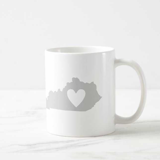 Taza De Café Silhouette estatal Heart Kentucky (Derecha)