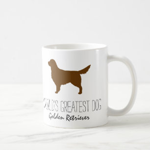 Taza De Café Silhouette Golden Retriever - El perro más grande
