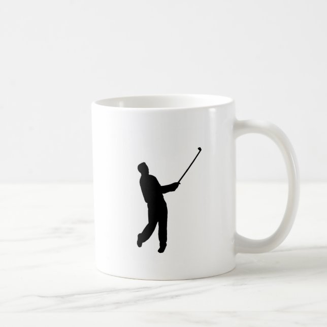 Taza De Café Silhouette Golfer (Derecha)
