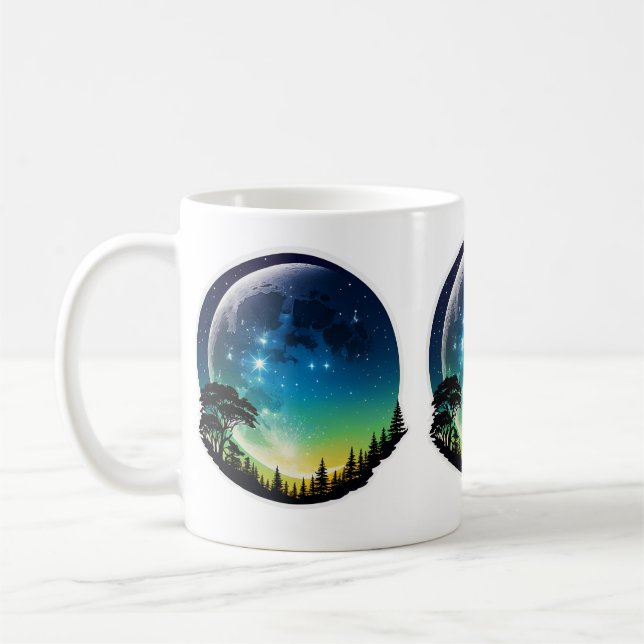 Taza De Café Silhouette Moon Night (Izquierda)