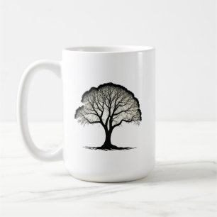Taza De Café Silhouette Mug de árbol solitario - Diseño clásico