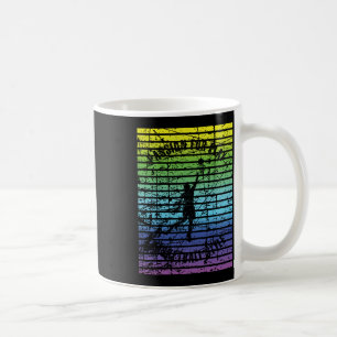 Taza De Café Silhouette Negra De Un Jugador De Baloncesto Contr