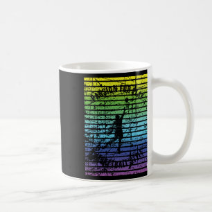 Taza De Café Silhouette Negra De Un Jugador De Baloncesto Contr
