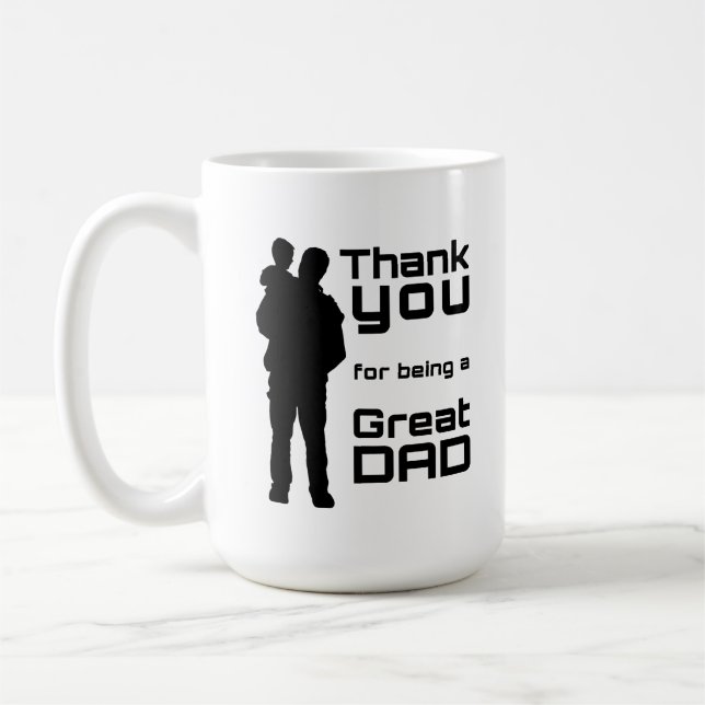 Taza De Café Silhouette padre e hijo | Gif de papá, un destino  (Izquierda)
