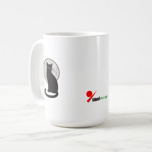 Taza De Café Silhouette para gato y luna negros