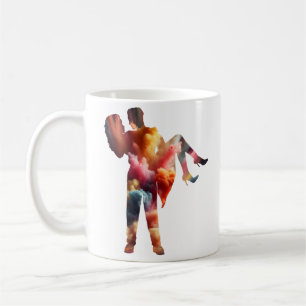 Taza De Café Silhouette Romántica Love Explosion Mug - Vibrante