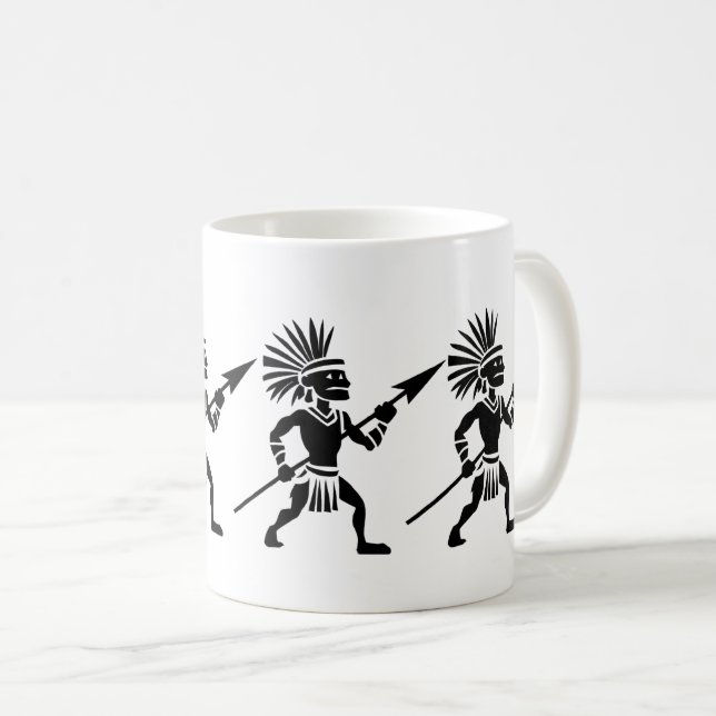 Taza De Café Silhouette Warrior (Anverso derecho)