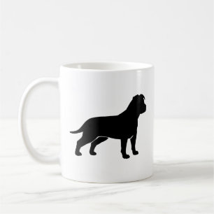 Taza De Café Silhouettes de American Staffordshire Terrier AmSt