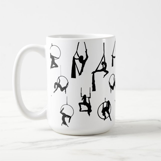 Taza De Café Silhouettes de Lyra en Aerialist Aerial Silks (Izquierda)