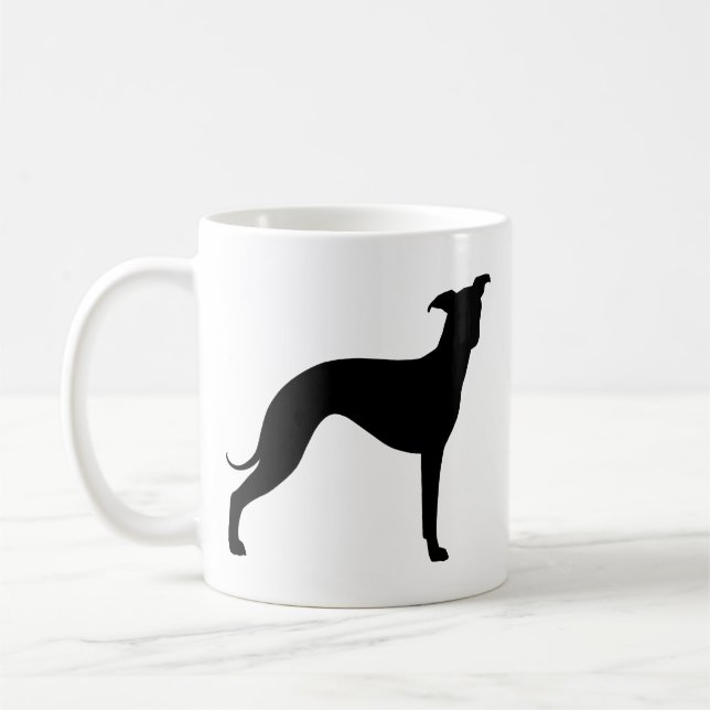 Taza De Café Silhouettes de perro con huevos de grifo italiano (Izquierda)