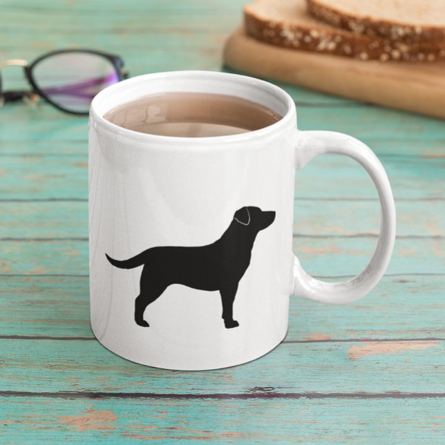 Taza De Café Silhouettes de perro recuperador de labrador negro (Subido por el creador)