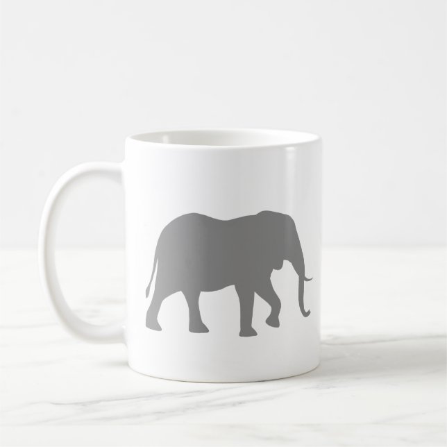 Taza De Café Silhouettes para elefantes africanos | Animales sa (Izquierda)