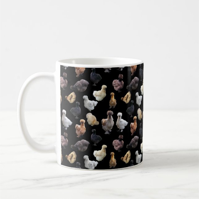 Taza De Café Silkie Bantam Chickens (Izquierda)