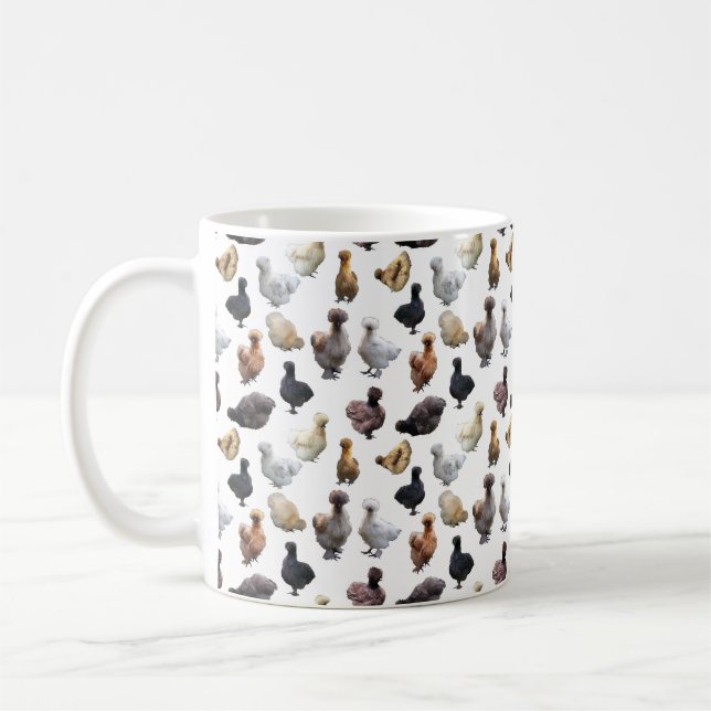 Taza De Café Silkie Bantam Chickens (Izquierda)