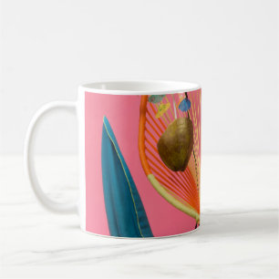 Taza De Café Silla azul giratoria al lado