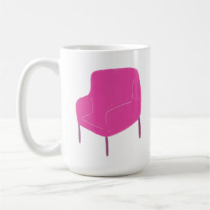 Taza De Café Silla de brazos rosa brillante regalo de decoració