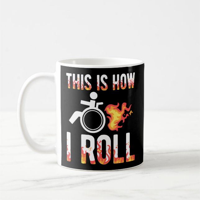 Taza De Café Silla de ruedas con amputado y discapacidad H (Izquierda)