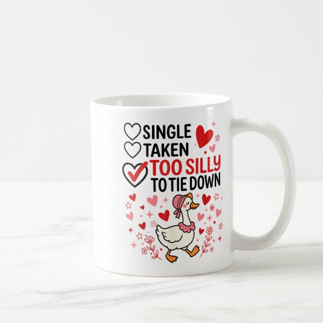 Taza De Café Silly Goose Romantic Status Funny Love Life Dating (Derecha)