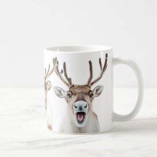 Taza De Café Silly Happy Reindeer Mug, limpio y moderno