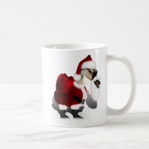 Taza De Café Silly Santa Goose - Un Navidad con pie en la web