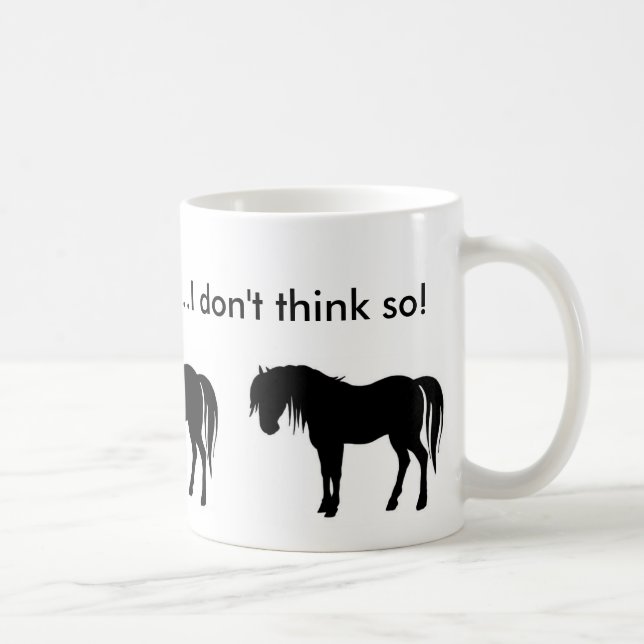 Taza De Café silouette del caballo, silouette del caballo, (Derecha)