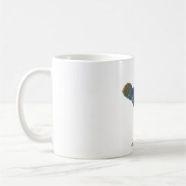 Taza De Café Silueta abstracta de la avestruz
