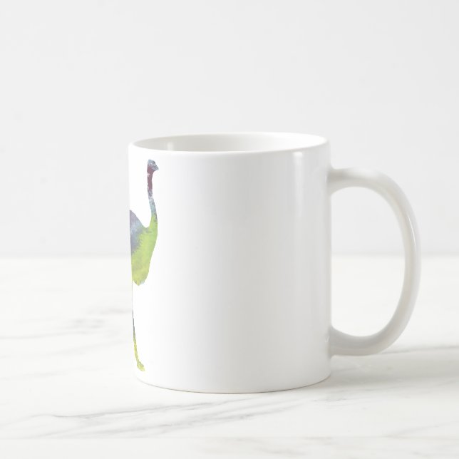 Taza De Café Silueta abstracta de la avestruz (Derecha)