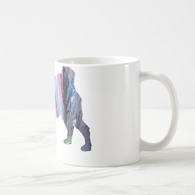 Taza De Café Silueta abstracta del barro amasado (Derecha)