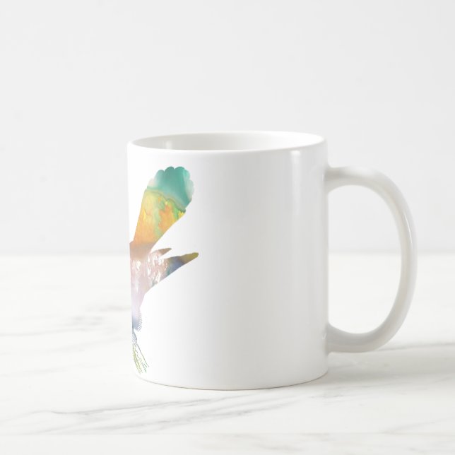 Taza De Café Silueta abstracta del cuco (Derecha)