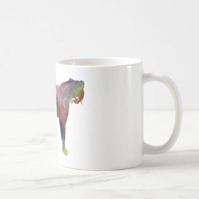 Taza De Café Silueta abstracta del guepardo (Derecha)