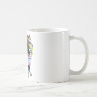 Taza De Café Silueta abstracta del lobo