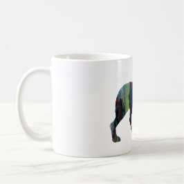 Taza De Café Silueta abstracta del perro de aguas de Bretaña