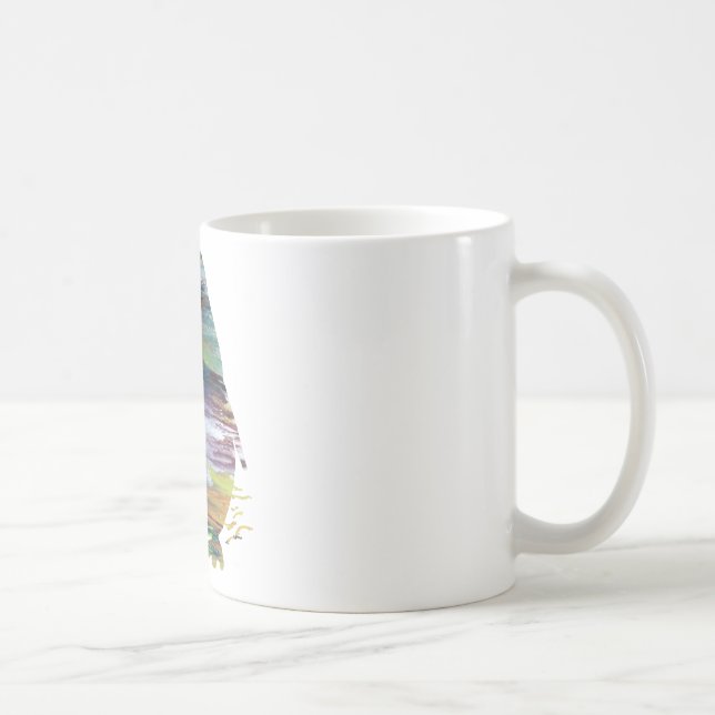 Taza De Café Silueta abstracta del pingüino (Derecha)