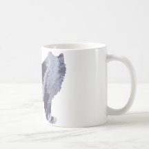 Silueta abstracta del samoyedo