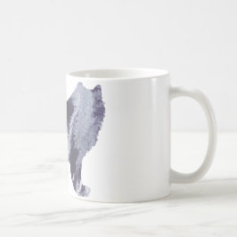 Taza De Café Silueta abstracta del samoyedo