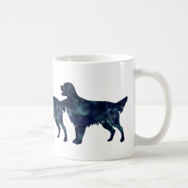 Taza De Café Silueta acuarela negra de Golden Retriever