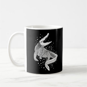 Taza De Café Silueta blanca animal - Cocodrilo