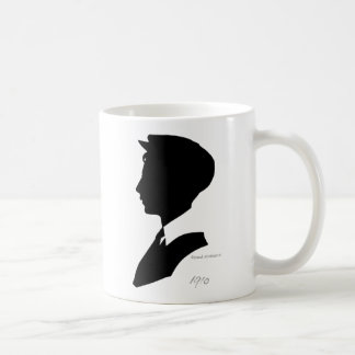 Taza De Café Silueta blanco y negro del vintage de Edwardian