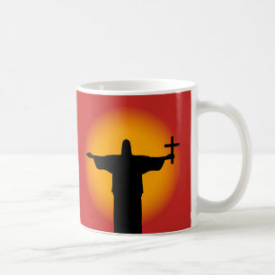 Taza De Café Silueta con una cruz