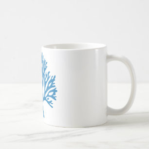 Taza De Café silueta coralina azul