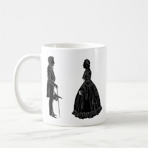 Taza De Café silueta de abraham lincoln mary todd lincoln
