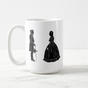 Taza De Café silueta de abraham lincoln mary todd lincoln