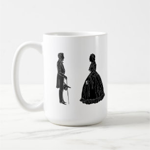 Taza De Café silueta de abraham lincoln mary todd lincoln