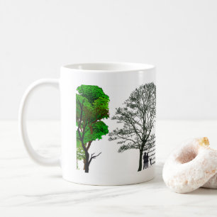 Taza De Café silueta de árbol pacífico