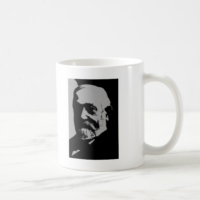 Taza De Café Silueta de Benjamin Harrison (Derecha)