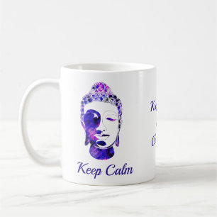 Taza De Café Silueta de buddha motivacional dibujada a mano púr