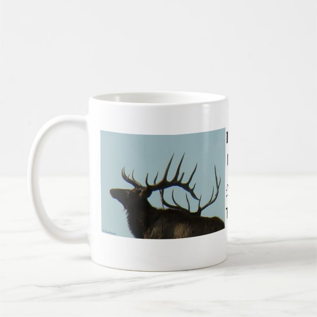 Taza De Café Silueta de cabeza de alce toro E11 (Izquierda)