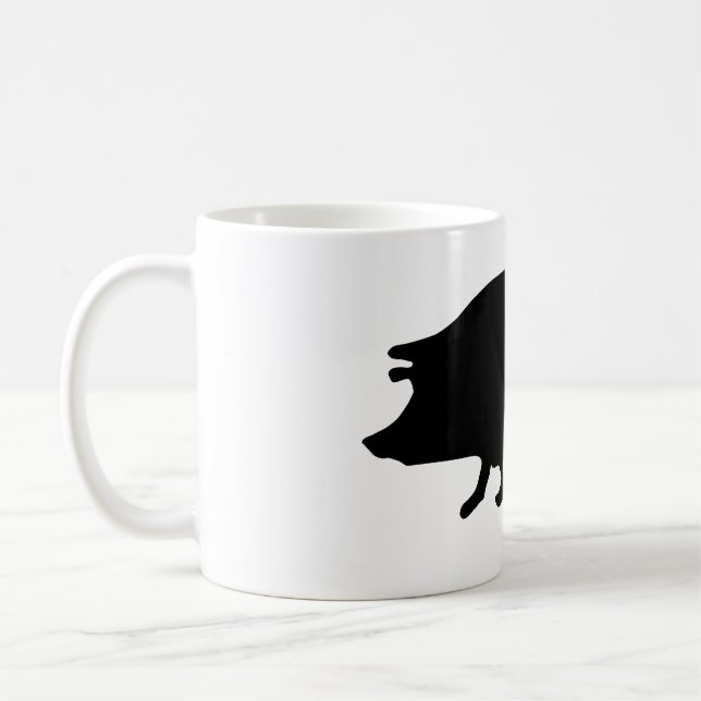 Taza De Café Silueta de cerdo (Izquierda)