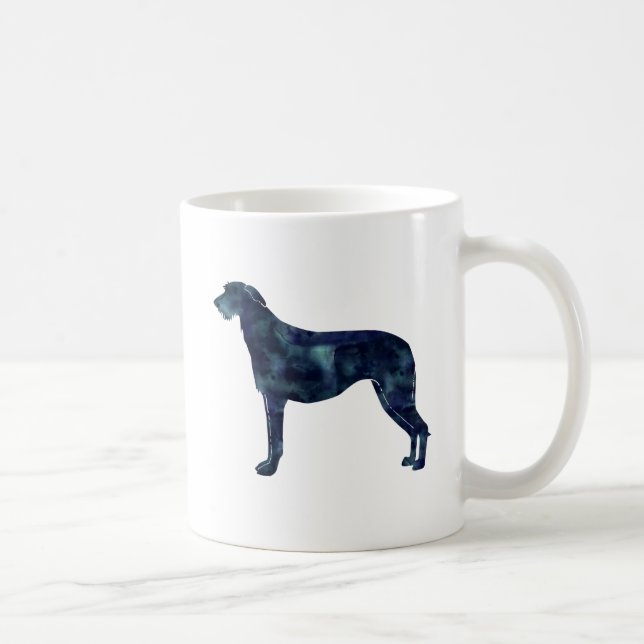 Taza De Café Silueta de color negro profundo escocés (Derecha)