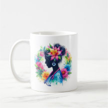 Silueta de Enfermera Floral Acuarela - Enfermera A